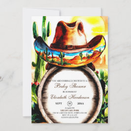 Invitación Gorra occidental mágico Cowboy Baby Shower