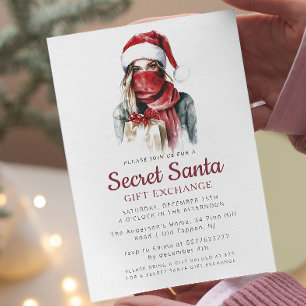 Invitación Gorra Rojo y Fiesta de los Navidades secretos Scar