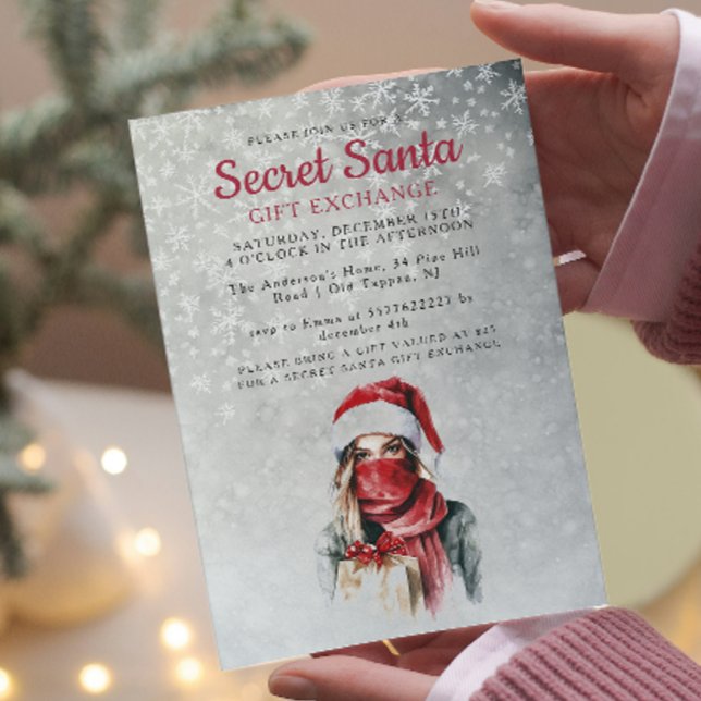 Invitación Gorra y Fiesta de Scarf Grey Secret Santa Navidade (Subido por el creador)