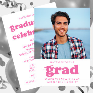 INVITACIÓN GORRAS DE BOLD RETRO EN LA INVITA GRAD FOTO GRAD