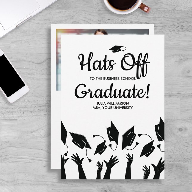 Invitación Gorras de fotografía de graduación de una escuela  (Subido por el creador)