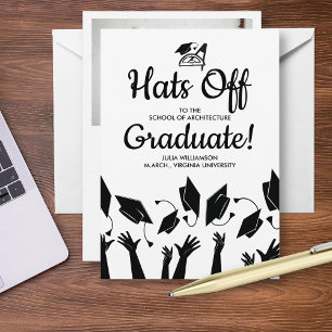Invitación Gorras de graduación de arquitecto de Fiesta de fo