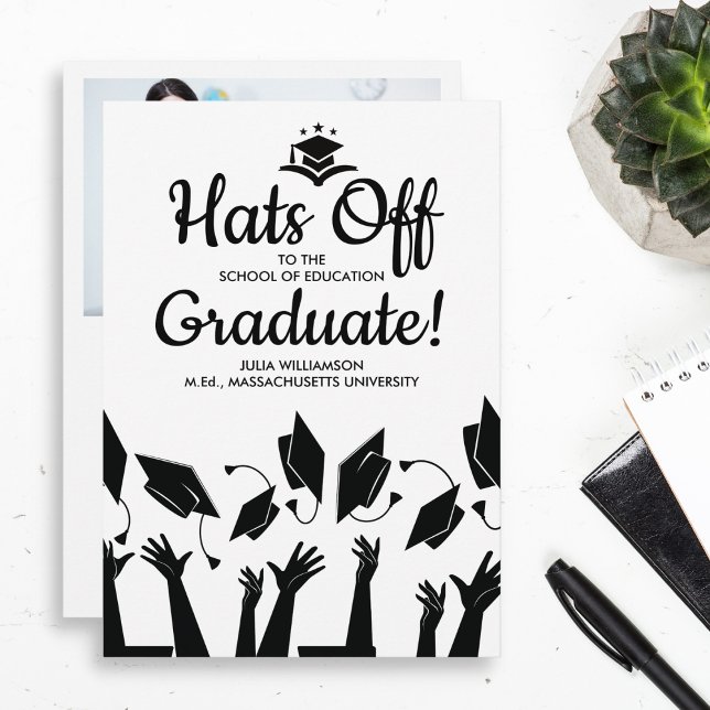 Invitación Gorras de Graduación Docente De Un Fiesta De Foto  (Subido por el creador)