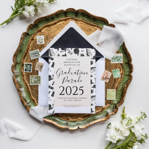 Invitación gorras de graduación Patrón Graduación al aire lib