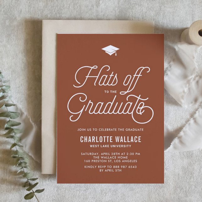 Invitación Gorras de Terracota en la graduación (Subido por el creador)