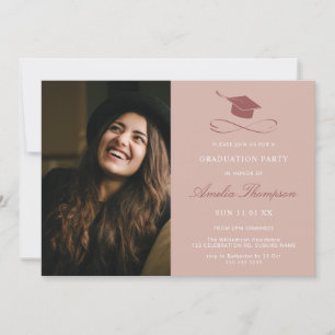 Invitación Gorrito de graduación para fiesta de graduación de