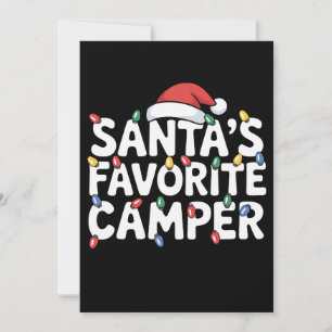 Invitación Gorrito de Luces de Navidad del Campista Favorito