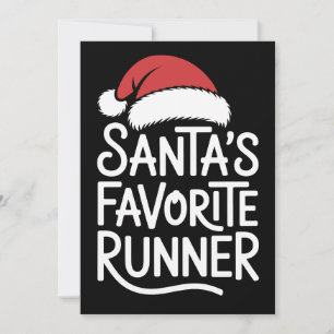 Invitación Gorrito de Navidad de Santa del Corredor Favorito 