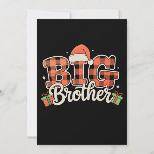Invitación Gorrito de Santa Claus de Plaid Rojo de Buffalo He