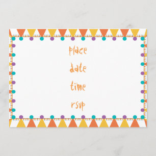 Invitación gorro de fiesta