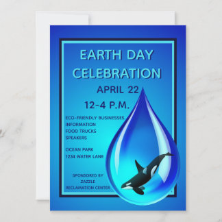 Invitación Gota de agua y orca
