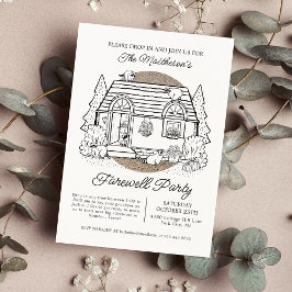 Invitación Gota De Graciosa Fiesta De Adiós De Raccoon House