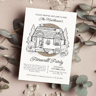 Invitación Gota De Graciosa Fiesta De Adiós De Raccoon House