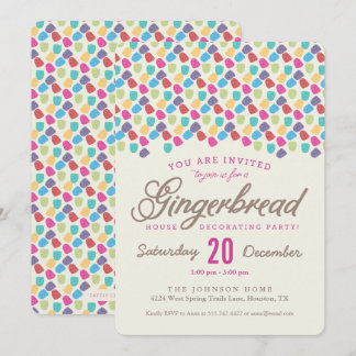 Invitación Gotas de goma y Fiesta decorativo de la casa de Gi