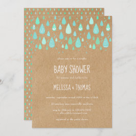 Invitación Gotas de lluvia lindo Parejas Baby Shower / Sprink