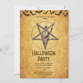 invitación gothage vintage de halloween