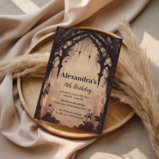 Invitación Gothic Arch Midnight Birthday (Subido por el creador)