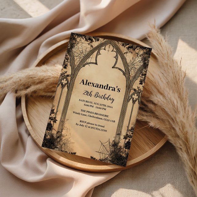 Invitación Gothic Arch Midnight Birthday (Subido por el creador)