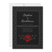 Gothic Black Damask Rose Wedding