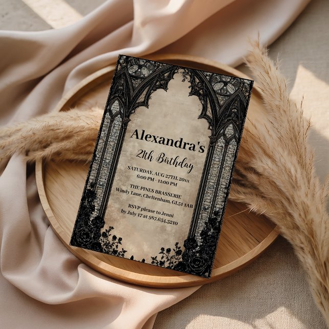 Invitación Gothic Chandelier Midnight Birthday (Subido por el creador)