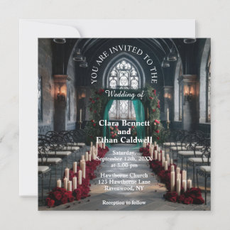 Invitación Gothic Church Wedding