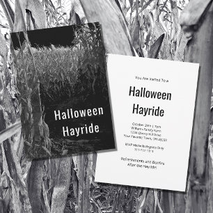 Invitación Gothic Cornfield Hayride Halloween Party