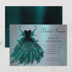 Invitación Gothic Fairy Verde azulado Gown Oveja Verde Prof
