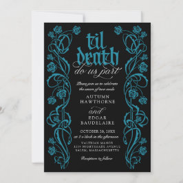Invitación Gothic Til Death Wedding