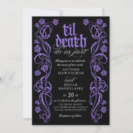 Invitación Gothic Til Death Wedding