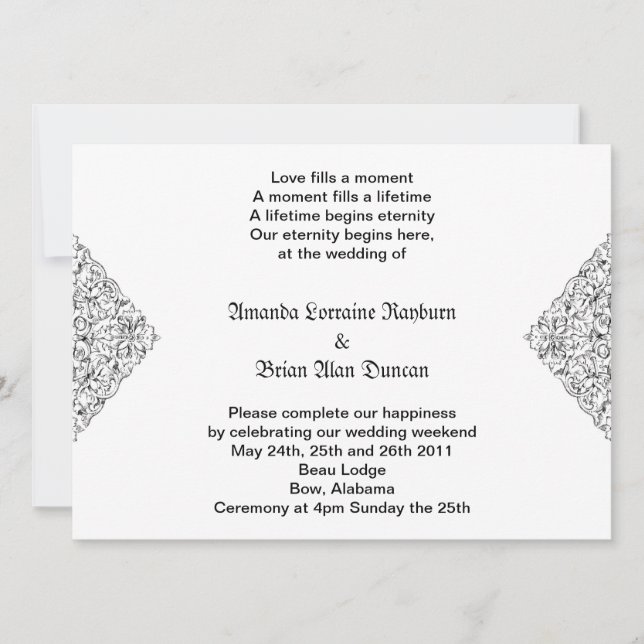 Invitación gótica (Anverso)