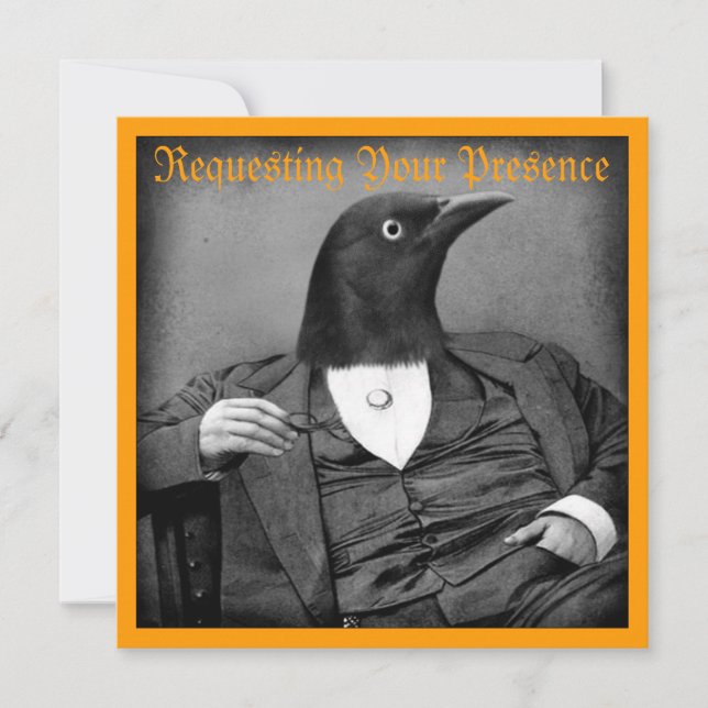 Invitación gótica a Halloween (Anverso)