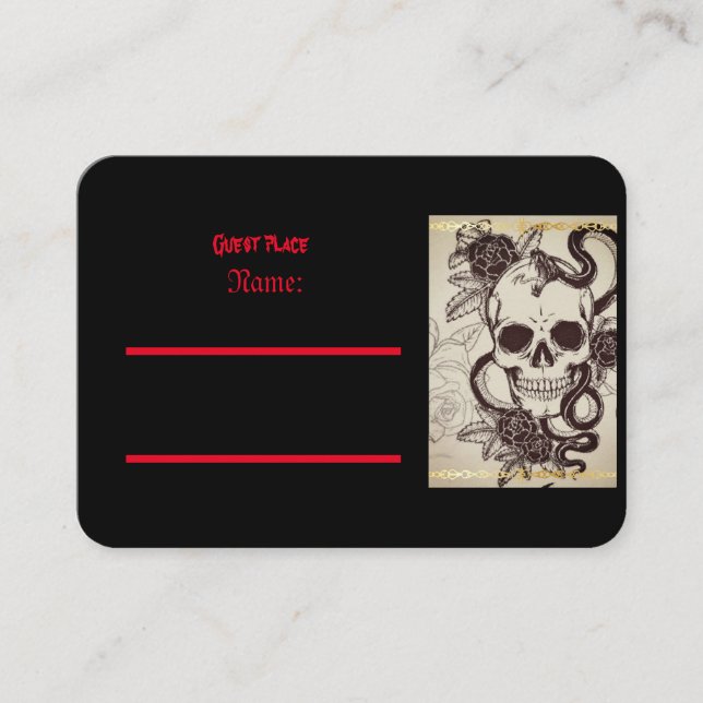 Invitación gótica a la boda (Anverso)