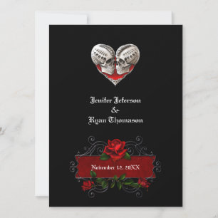 Invitación gótica a la boda de Halloween