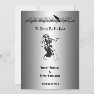 Invitación gótica a la boda de Halloween