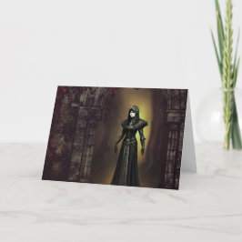 Invitación gótica a la fiesta de Halloween. Tarjet