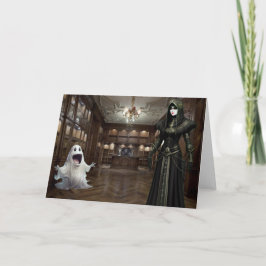 Invitación gótica a la fiesta de Halloween. Tarjet