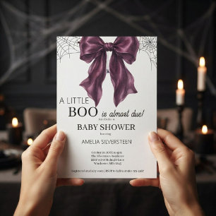 Invitación Gótica Coqueta Un pequeño Boo Baby Shower