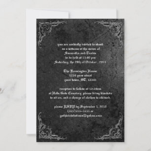 Invitación gótica de Grunge Rosa Damask