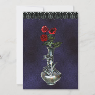 Invitación gótica de plata vase