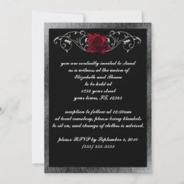 Invitación gótica de plata y Rosas