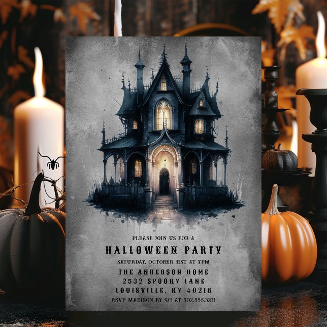 Invitación Gótica fiesta de Halloween en la Casa de la Victor (Subido por el creador)