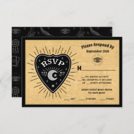 Invitación Gótica Mystical Spirit Board Halloween RSVP