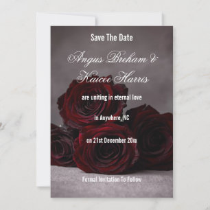 Invitación gótica para guardar la fecha