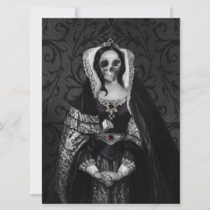 Invitación Gótica Skull Lady