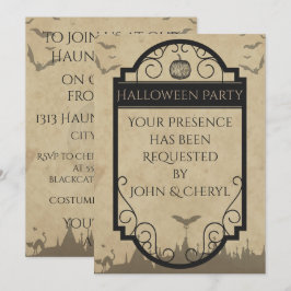 Invitación Gótico Bat