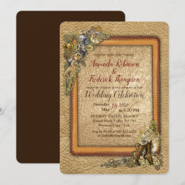 Invitación Gótico - Boda artesanal Steampunk