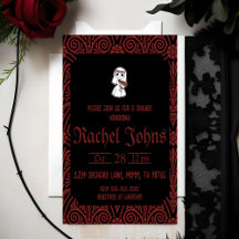 Gótico Bridal Shower Skeleton Invite