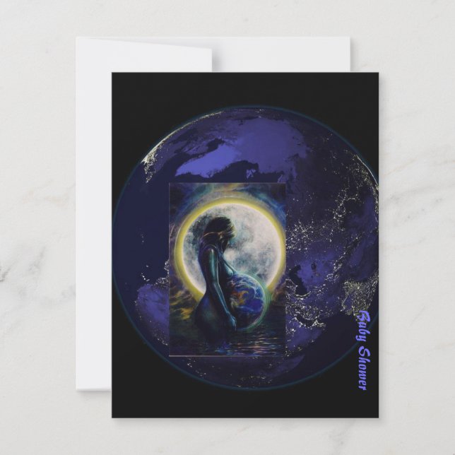 Invitación Gótico de Baby Shower (Anverso)