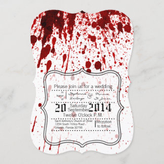 Invitación Gótico de Vampiro con manchas de sangre de la invi