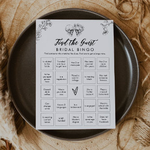 Invitación Gótico Encuentra el juego de Bingo de Ducha Bridal